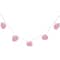 10ct. Pink Rose Flower LED String Lights with Clear Wire